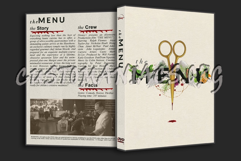 The Menu (2022) dvd cover