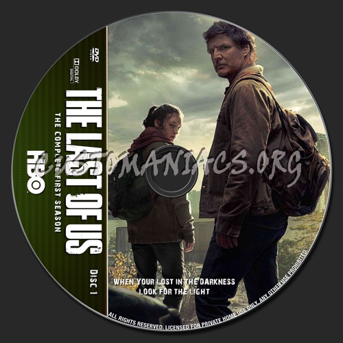The Last Of Us Season 1 dvd label