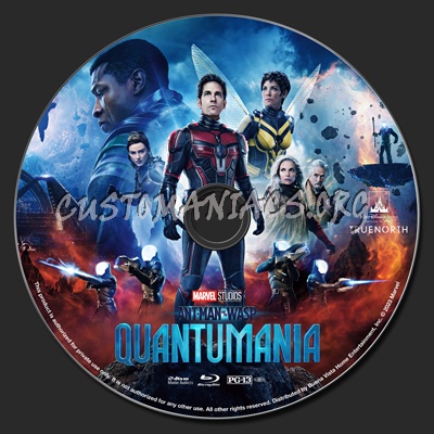 Ant-Man And The Wasp: Quantumania (2D & 3D) blu-ray label
