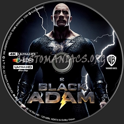 Black Adam Custom Label blu-ray label