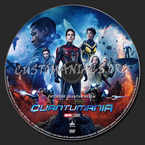 Ant-Man And The Wasp Quantumania dvd label
