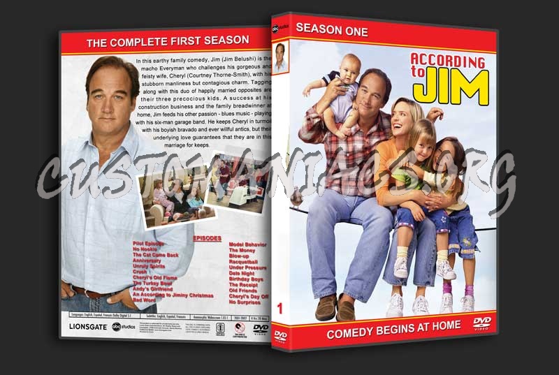 According to Jim - The Complete Series (spanning spine) dvd cover