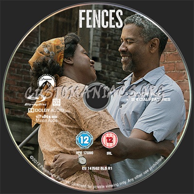 Fences (2016) blu-ray label