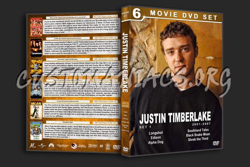 Justin Timberlake Film Collection - Set 1 (2001-2007) dvd cover