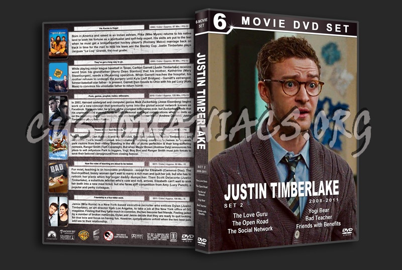 Justin Timberlake Film Collection - Set 2 (2008-2011) dvd cover