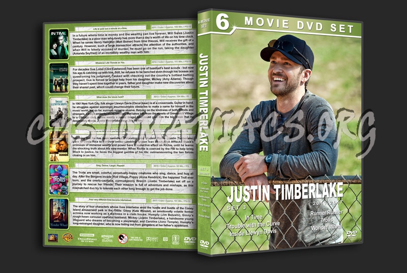 Justin Timberlake Film Collection - Set 3 (2011-2017) dvd cover