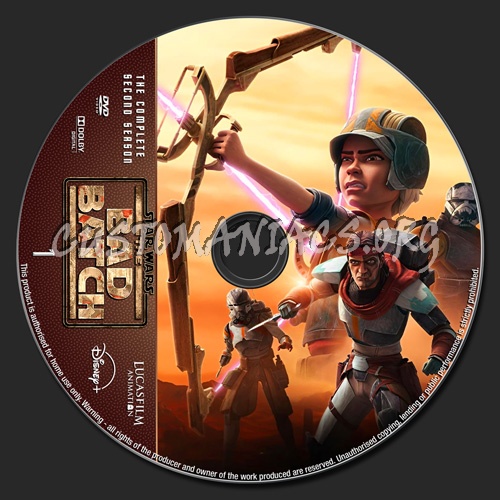 Star Wars The Bad Batch Season 2 dvd label