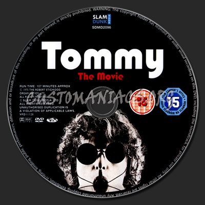 Tommy The Movie dvd label