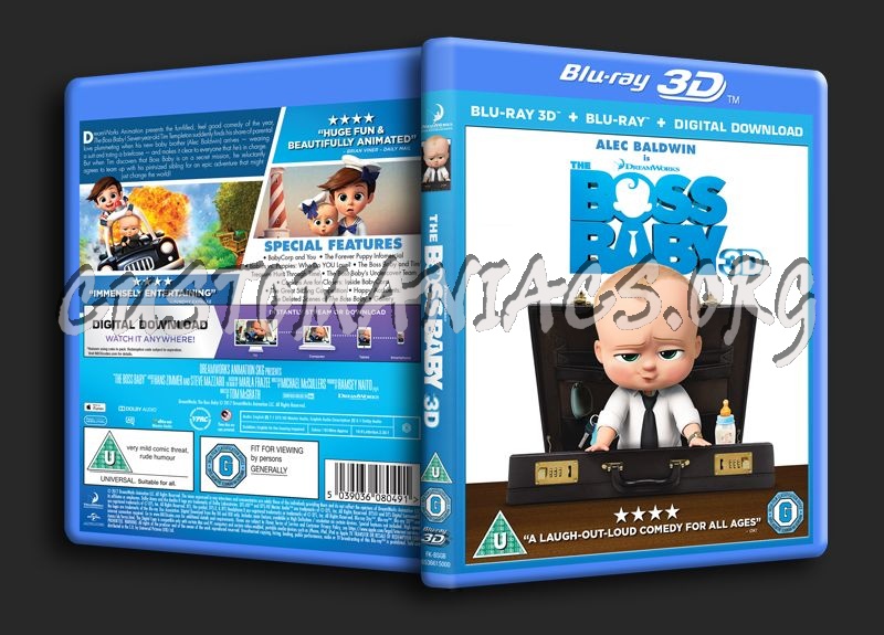 The Boss Baby 3D blu-ray cover