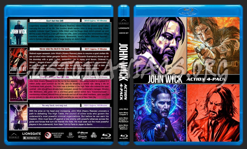 John Wick Action 4-Pack blu-ray cover