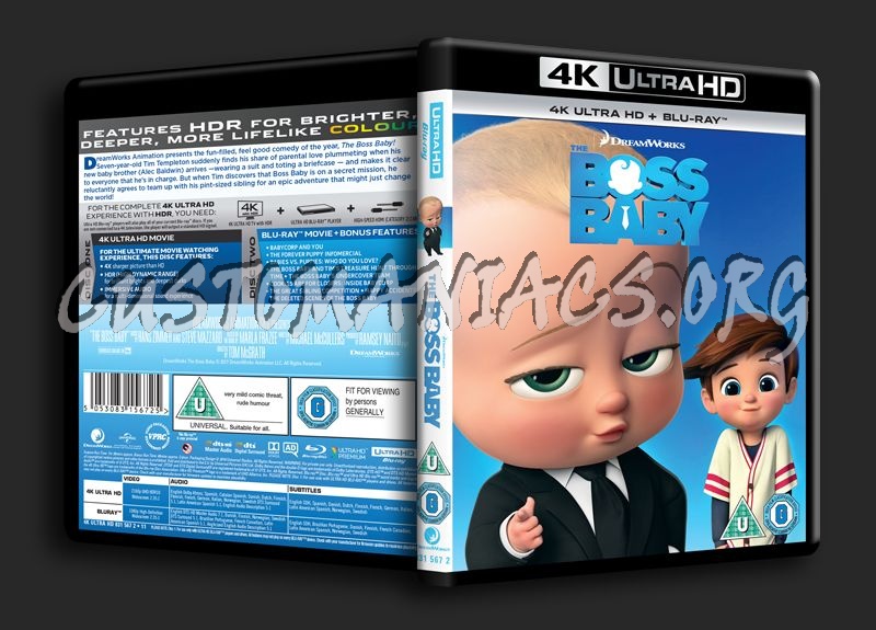 The Boss Baby 4K blu-ray cover