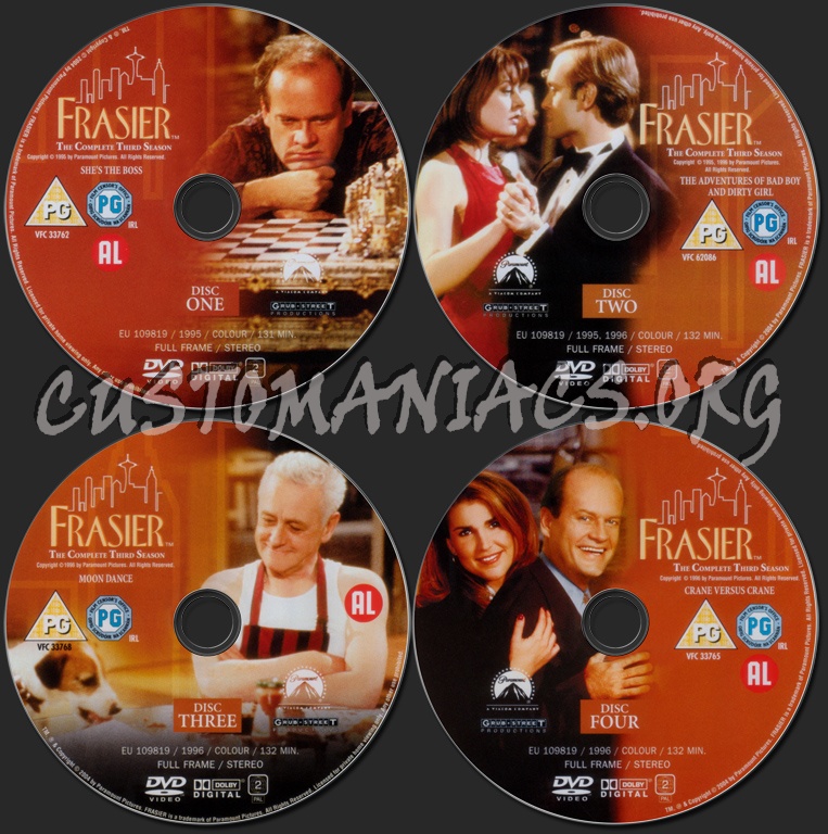 Frasier Season 3 dvd label