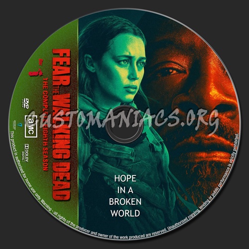 Fear The Walking Dead Season 8 dvd label