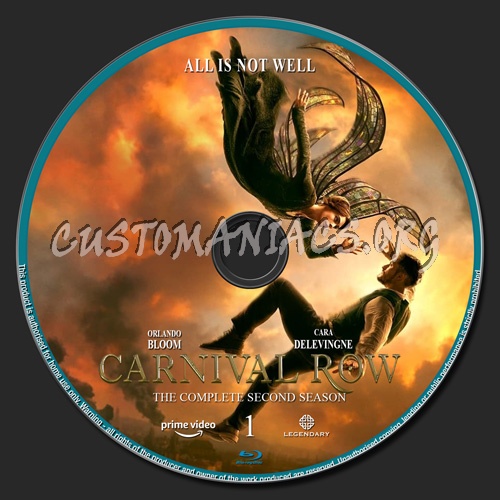 Carnival Row Season 2 blu-ray label