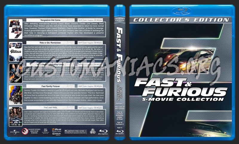 Fast & Furious 5-Movie Collection blu-ray cover