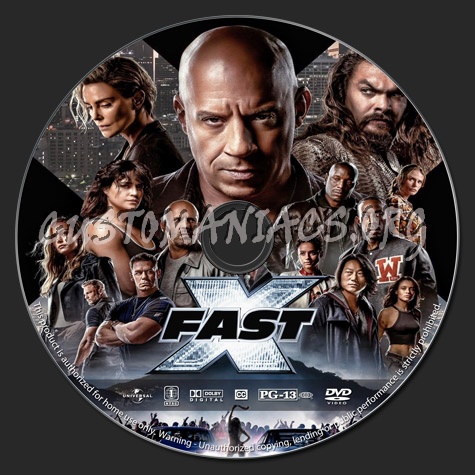 Fast X (The Fast & the Furious 10) dvd label
