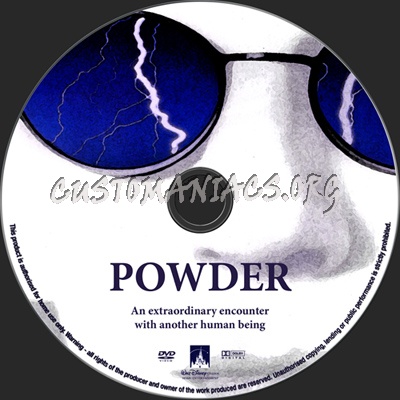 Powder dvd label