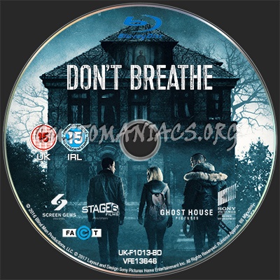 Don't Breathe 2016 Blu-ray Label blu-ray label