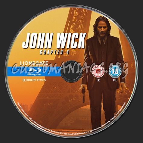 John Wick - Chapter 4 Blu-ray Label blu-ray label