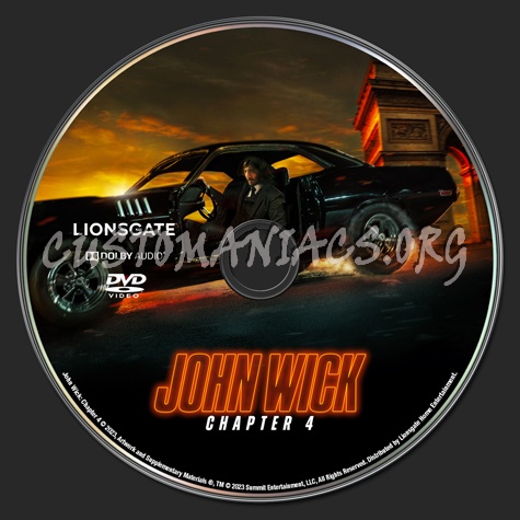 John Wick - Chapter 4 DVD Label dvd label