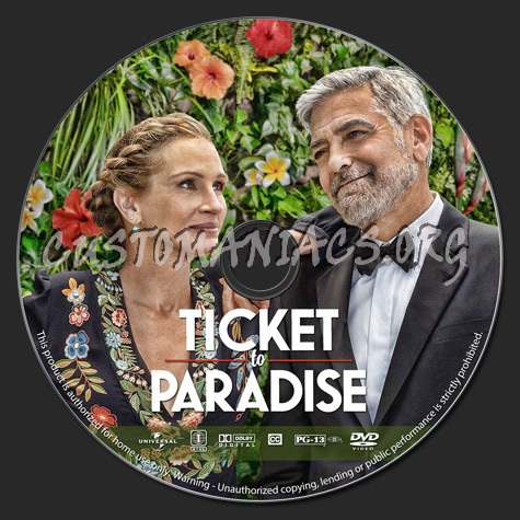 Ticket to Paradise dvd label