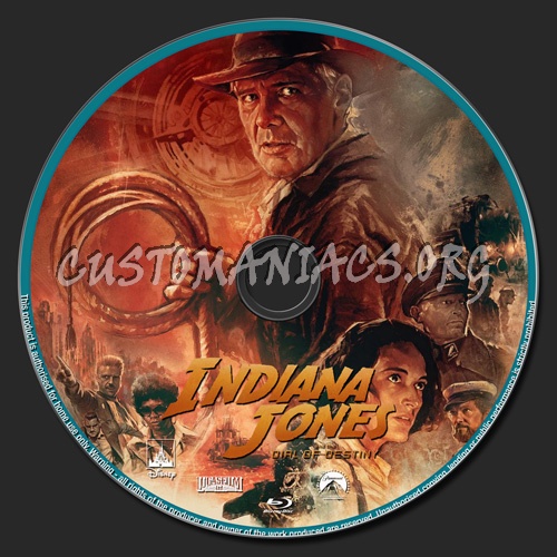 Indiana Jones Dial Of Destiny blu-ray label
