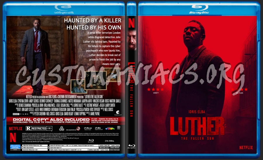 Luther The Fallen Sun blu-ray cover