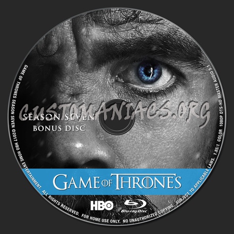 Game of Thrones Season 7 blu-ray label