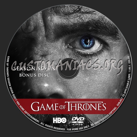 Game of Thrones Season 7 dvd label