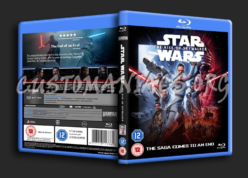 Star Wars The Rise Of Skywalker blu-ray cover