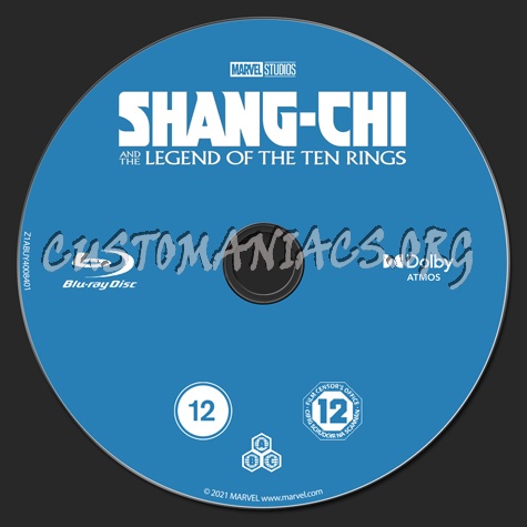 Shang Chi and the Legend of the ten rings dvd label