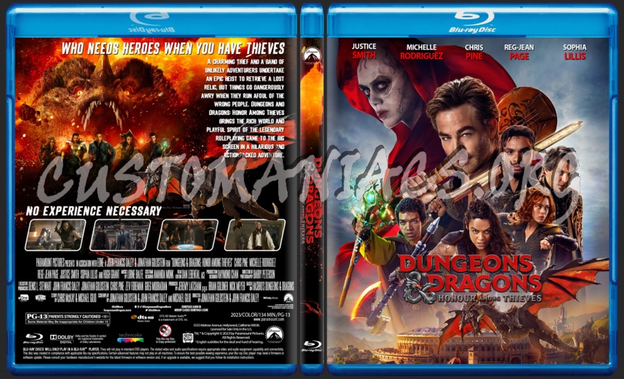 Dungeons & Dragons Honour Among Thieves blu-ray cover