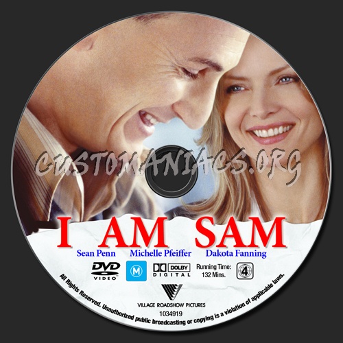 I Am Sam dvd label