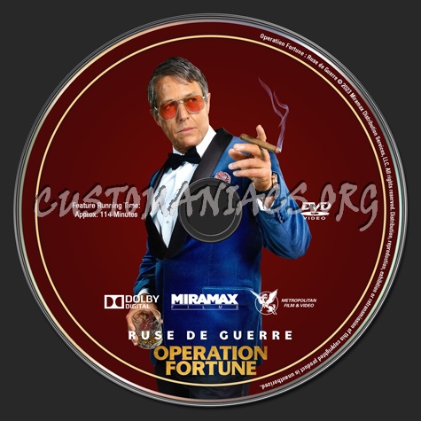 Operation Fortune Ruse de Guerre (Hugh Grant) dvd label