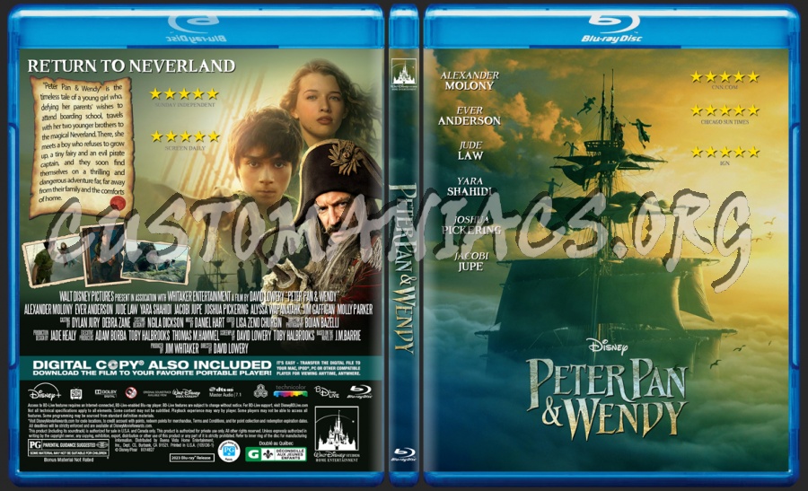 Peter Pan & Wendy blu-ray cover - DVD Covers & Labels by Customaniacs ...