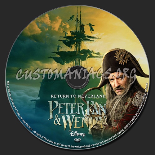 Peter Pan & Wendy dvd label