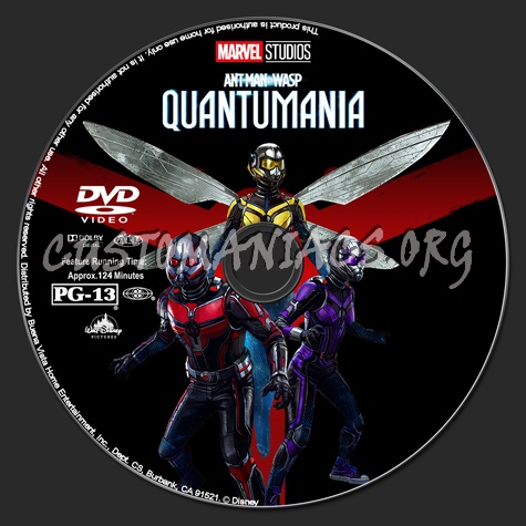 Ant-Man and the Wasp: Quantumania dvd label