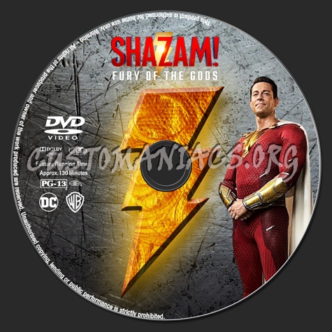 Shazam! Fury of the Gods dvd label