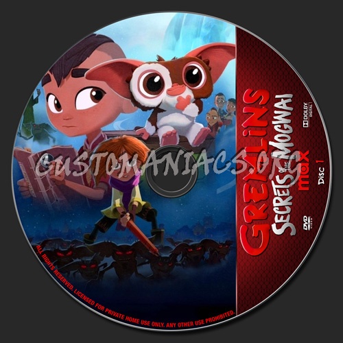 Gremlins Secrets Of Mogwai dvd label