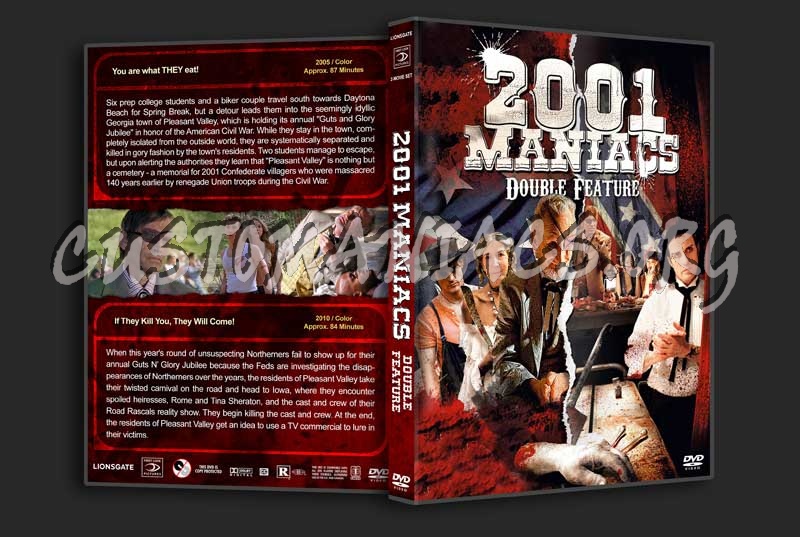2001 Maniacs Double Feature dvd cover