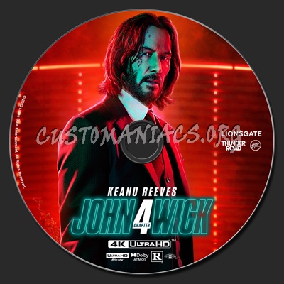 John Wick: Chapter 4 4k blu-ray label