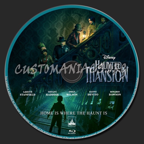Haunted Mansion blu-ray label