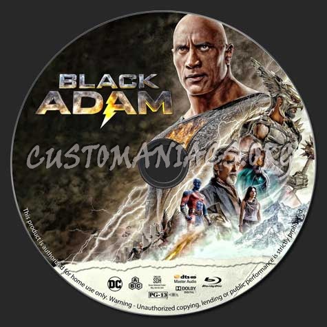 Black Adam blu-ray label