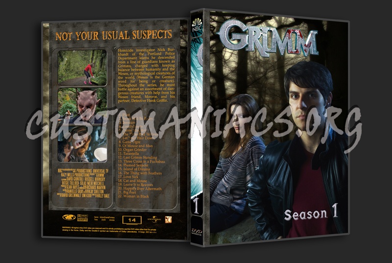 Grimm - Full Series (spanning spine) dvd cover - DVD Covers