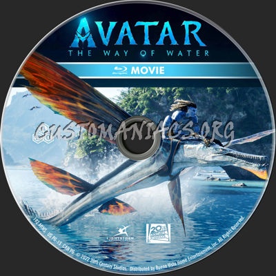 Avatar: The Way of Water (Avatar 2) (2022) blu-ray label