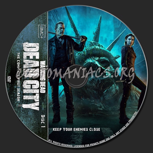 The Walking Dead:Dead City Season 1 dvd label
