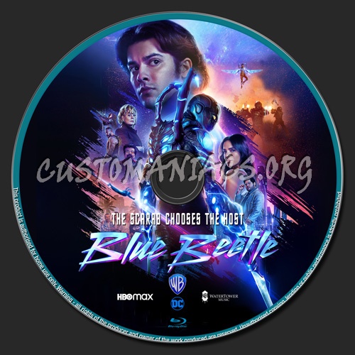 Blue Beetle blu-ray label