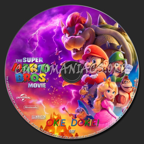 The Super Mario Bros Movie dvd label