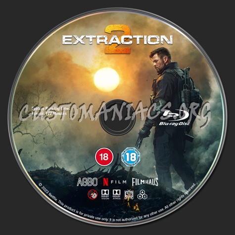 Extraction 2 (2023) Blu-ray Label blu-ray label