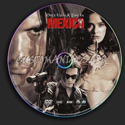Once Upon a Time In Mexico dvd label
